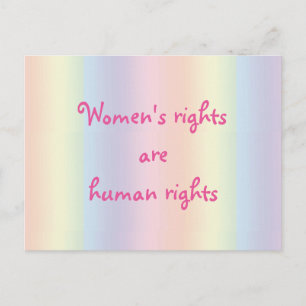Carte Postale Les droits des femmes sont les droits humains Rain