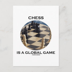 Carte Postale Les Échecs Sont Un Jeu Mondial (Attitude Des Échec