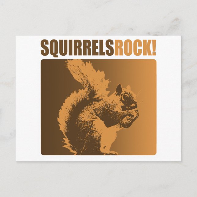 Carte Postale Les écureuils Rock ! (Devant)