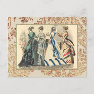 Carte Postale Les élégantes modes victoriennes