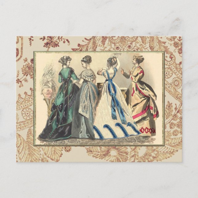 Carte Postale Les élégantes modes victoriennes (Devant)