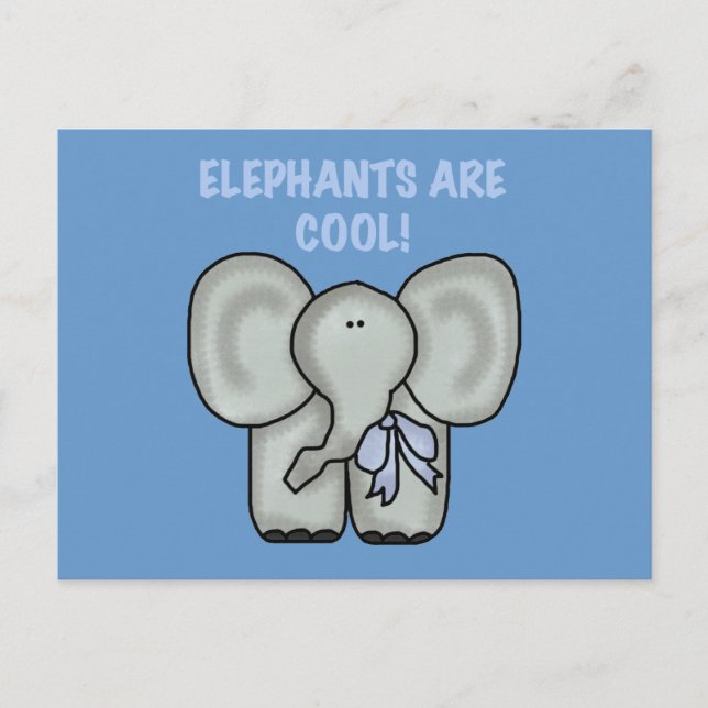 Carte Postale Les éléphants sont des t-shirts et des cadeaux Coo (Devant)