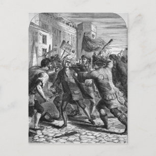 Carte Postale Les émeutiers "No Popery" attaquent