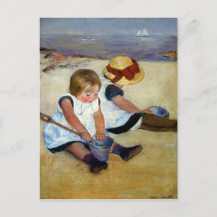 Carte Postale Les enfants sur la plage de Cassatt