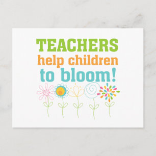 Carte Postale Les enseignants aident les enfants à s'épanouir