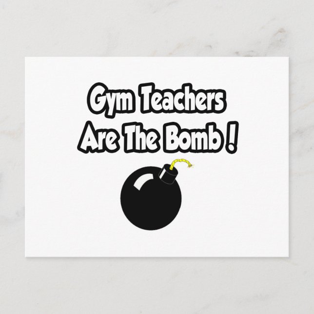 Carte Postale Les Enseignants De Gymnastique Sont La Bombe ! (Devant)