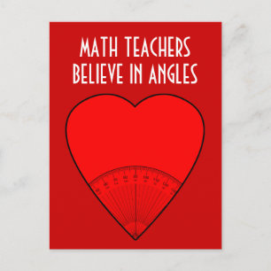 Carte Postale Les Enseignants En Mathématiques Croient Aux Angle