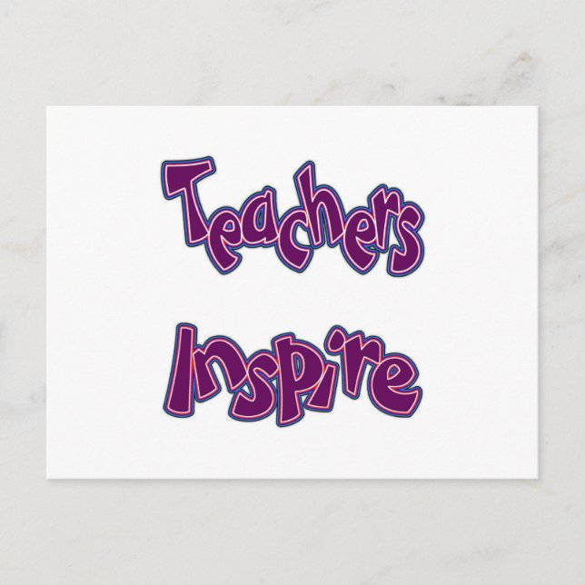 Carte Postale Les enseignants inspirent (Devant)
