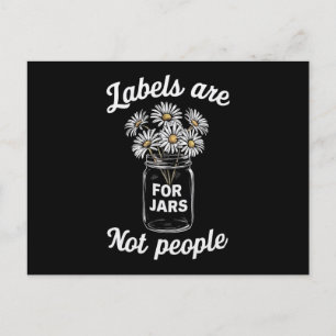 Carte Postale Les étiquettes sont pour les pots, pas les personn