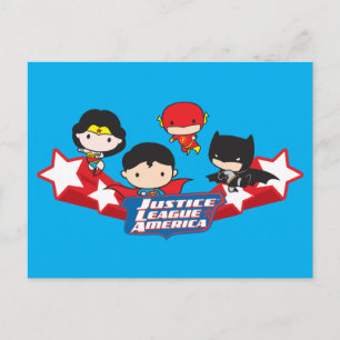 Carte Postale Les étoiles de la Chibi Justice League of America