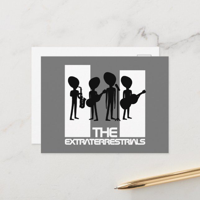 Carte Postale Les extraterrestres, Alien (Devant/Arrière en situation)