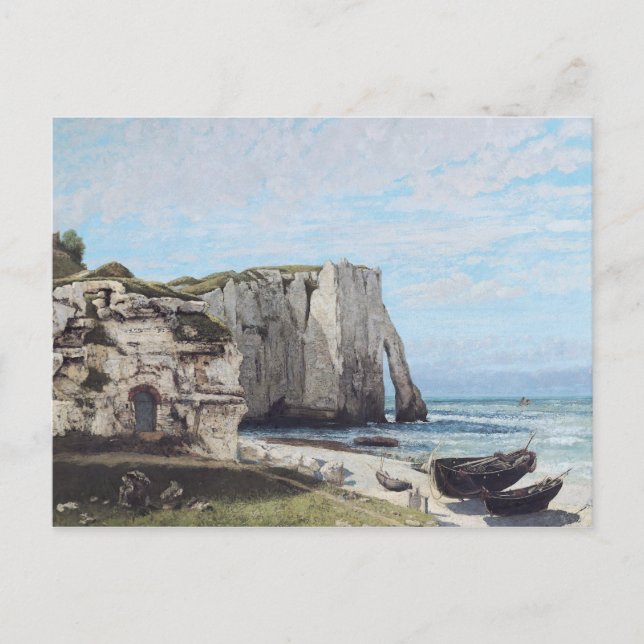 Carte Postale Les falaises d'Etretat après la tempête, 1870 (Devant)