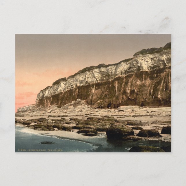 Carte Postale Les falaises, Hunstanton, Norfolk, Angleterre (Devant)