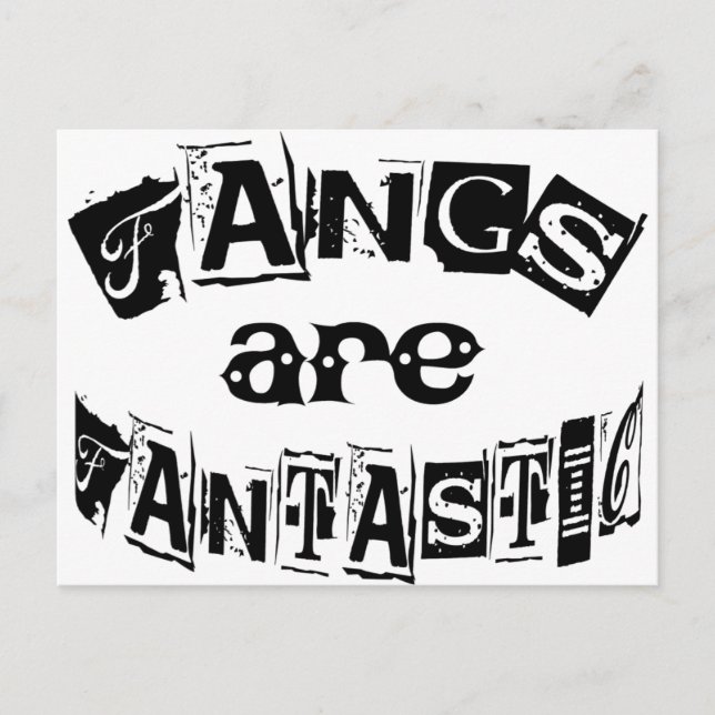 Carte Postale Les Fangs Sont Fantastiques (Devant)