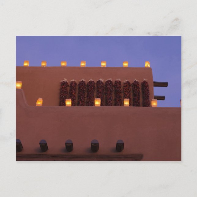 Carte Postale Les farolitos traditionnels illuminent les structu (Devant)