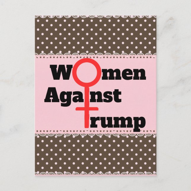 Carte postale Les Femmes Contre Trump (Devant)