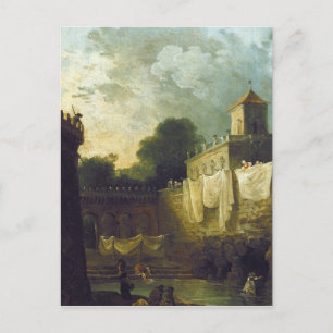 Carte Postale Les femmes-laveuses dans la douve d'une villa ital