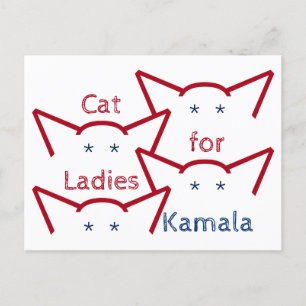 Carte Postale Les femmes républicaines de chats pour Kamala Harr