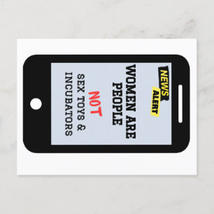 Carte Postale "les femmes sont des gens", "PAS des incubateurs"