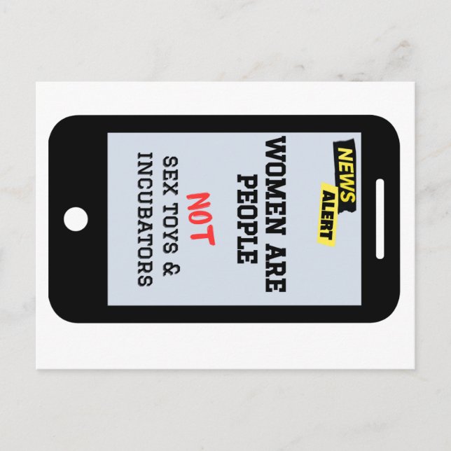 Carte Postale "les femmes sont des gens", "PAS des incubateurs"  (Devant)