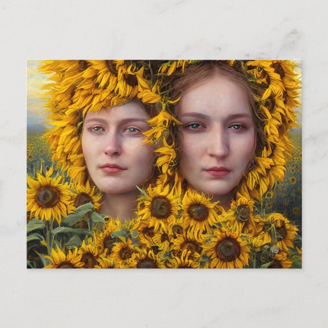 Carte Postale Les femmes tournesol (Devant)