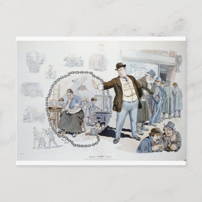 Carte Postale Les Femmes Voteront-Elles ? (Devant)