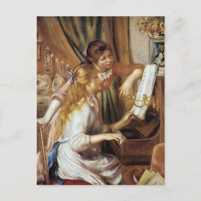 Carte Postale Les filles au piano (Devant)