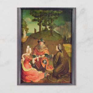 Carte Postale Les filles de Lot font boire du vin à leur Père