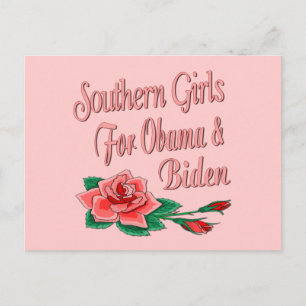 Carte Postale Les filles du Sud pour Obama Biden