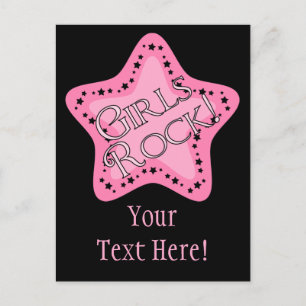 Carte Postale Les filles Rock Rose Star