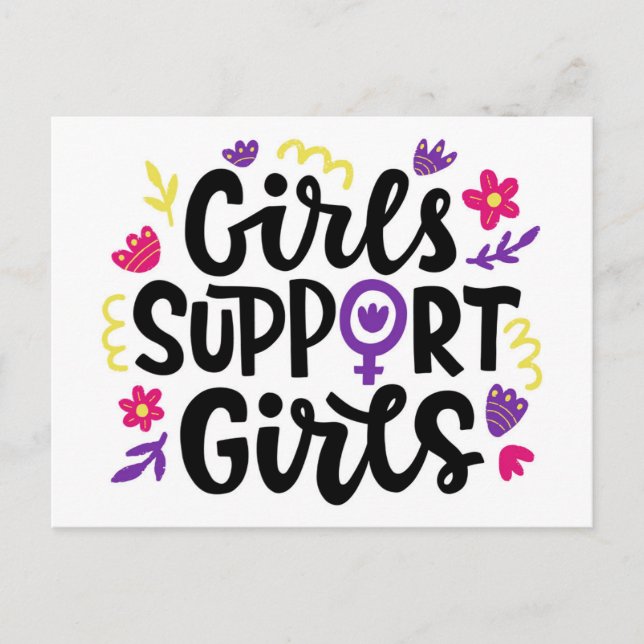 Carte Postale Les filles soutiennent les filles (Devant)