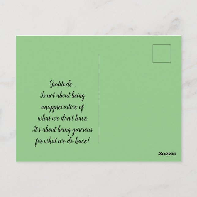 Carte Postale Les fleurs blanches Abstraite gratitude (Dos)