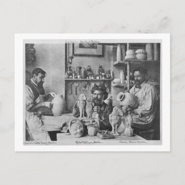 Carte Postale Les frères Martin dans le studio du Southall (Devant)