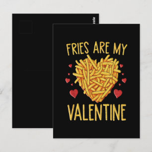 Carte Postale Les Fries françaises sont ma Saint Valentin