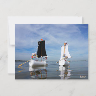 Carte Postale Les Fubby en voile qui vont à l'aventure.