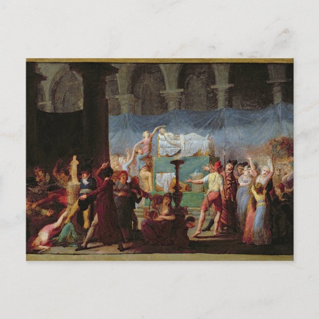 Carte Postale Les funérailles de Marat dans l'église antique (Devant)