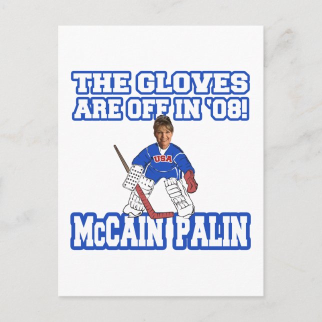 Carte Postale Les Gants De McCain Palin (Devant)