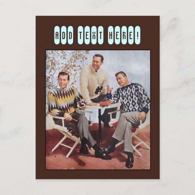 Carte Postale Les gars sueurs des années 50 (Devant)
