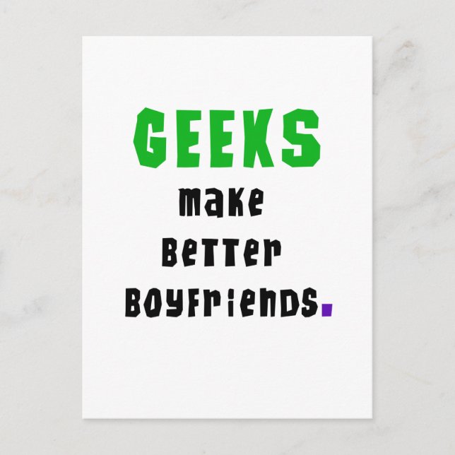 Carte Postale Les geeks font de meilleurs amis (Devant)