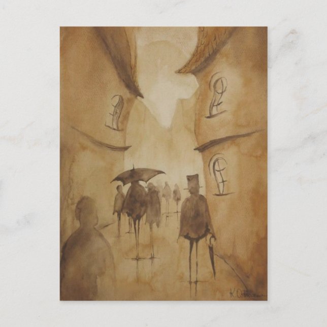 Carte Postale les gens marchaient comme ça (Devant)