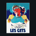 Carte Postale Les gets, France, sports d'hiver, voyage vintage<br><div class="desc">Les Gets est une commune située dans le département de Haute-Savoie,  dans la région Auvergne-Rhône-Alpes,  dans le sud-est de la France.</div>