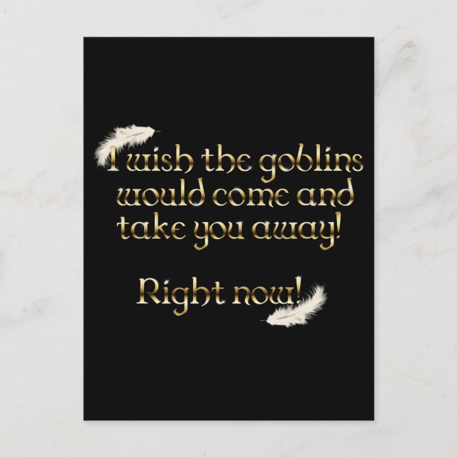 Carte Postale Les Goblins Tombés Vous Emmènent (Devant)