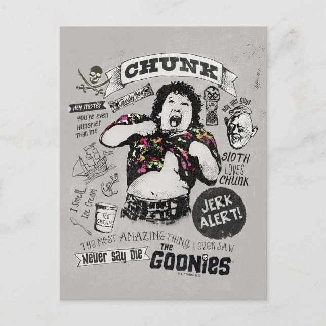 Carte Postale Les Goonies Chunk Retro Collage (Devant)