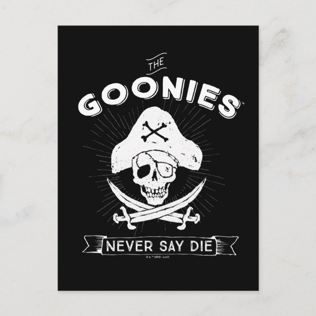 Carte Postale Les Goonies "Ne jamais dire mourir" Pirate Badge (Devant)