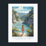 Carte Postale Les Gorges du Verdon - poster - Affiche<br><div class="desc">Les gorges du Verdon,  canyon du Verdon ou Grand Canyon sont un ensemble de gorges de France situées en Provence,  entre les Alpes-de-Haute-Provence et le Var.</div>