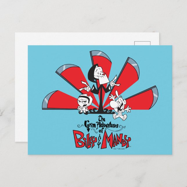 Carte Postale Les Grandes Aventures de Billy & Mandy Scythes Art (Devant / Derrière)