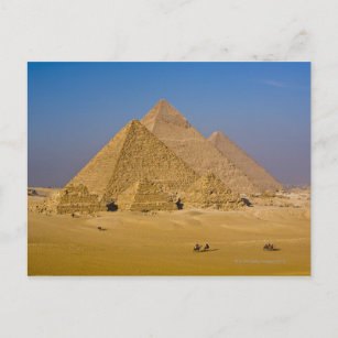 Carte Postale Les grandes pyramides de Gizeh, Egypte
