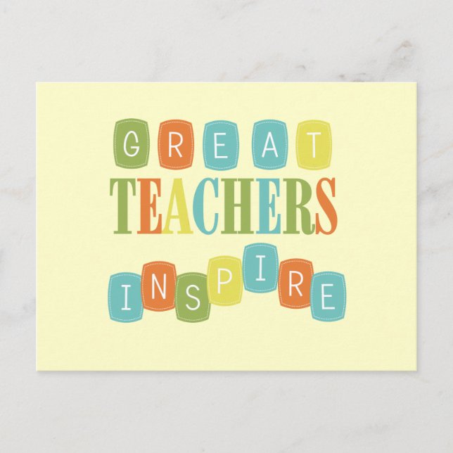 Carte Postale Les grands enseignants inspirent (Devant)