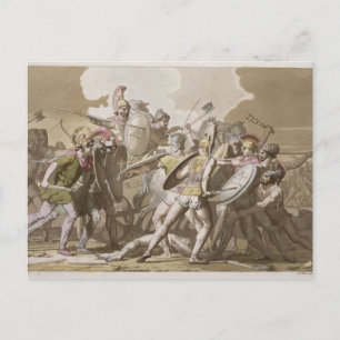 Carte Postale Les Grecs et les Trojans se battent sur le corps d