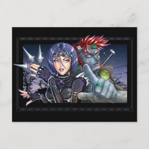 Carte Postale Les guerriers mangas